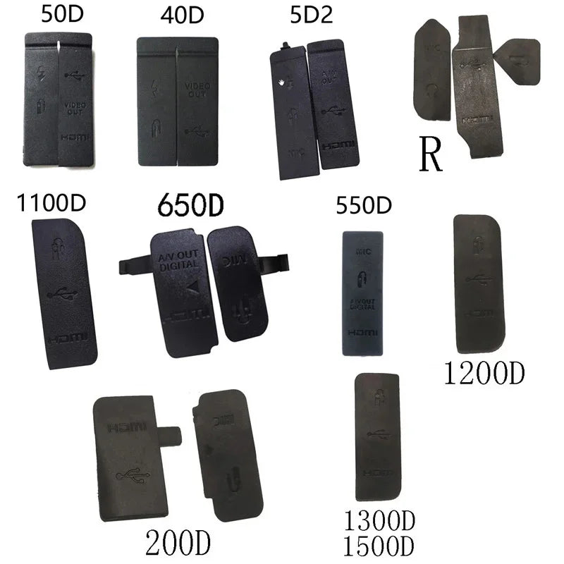 USB Rubber Lid Door USB DC IN/VIDEO OUT Rubber Door Bottom Cover For Canon 50D 40D 1100D 5D2 550D 60D R Camera