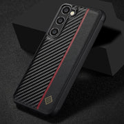 Carbon Fiber Leather Case for Samsung Galaxy S25 S24 S23 Ultra S21 S20 FE S10 S22 Plus Note 20 10 Shockproof Microfiber Cover