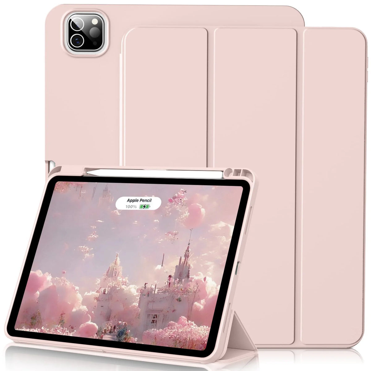 Pencil Case for iPad Air Pro 10.9 11 12.9 13 A16 10th 11th Generation Air 4 5 6 7 Trifold Stand Flip Cover With Pencil Holder