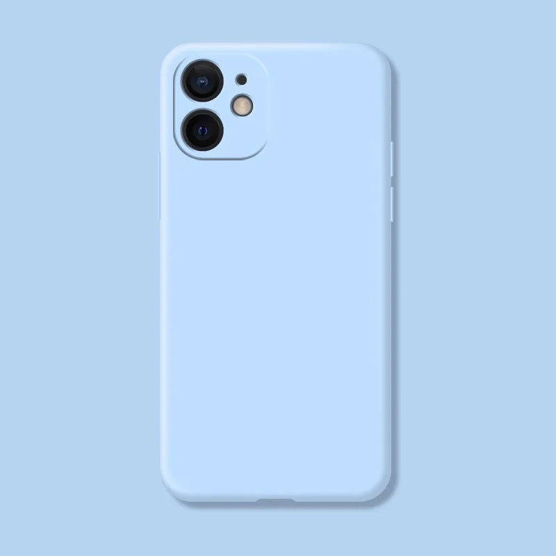 For iphone 11 Case For iphone 11 12 13 mini 14 15 Pro Max Shockproof TPU Liquid Silicone Protective Phone Back Cover Case