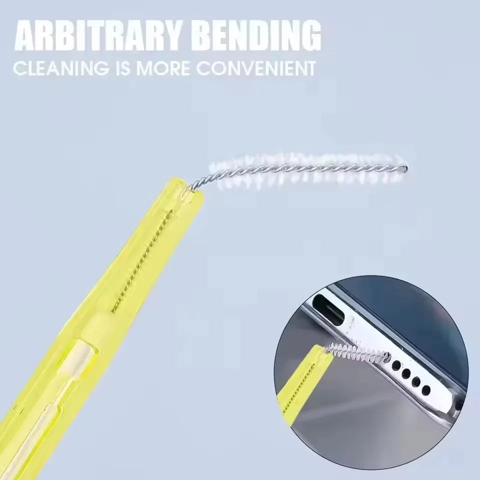 1-12PCS Double-end Adjustable Phone Speaker Cleaning Brush for Earphone Earbuds Cleaner Kit for iPhone Samsung Keyboard Brushes