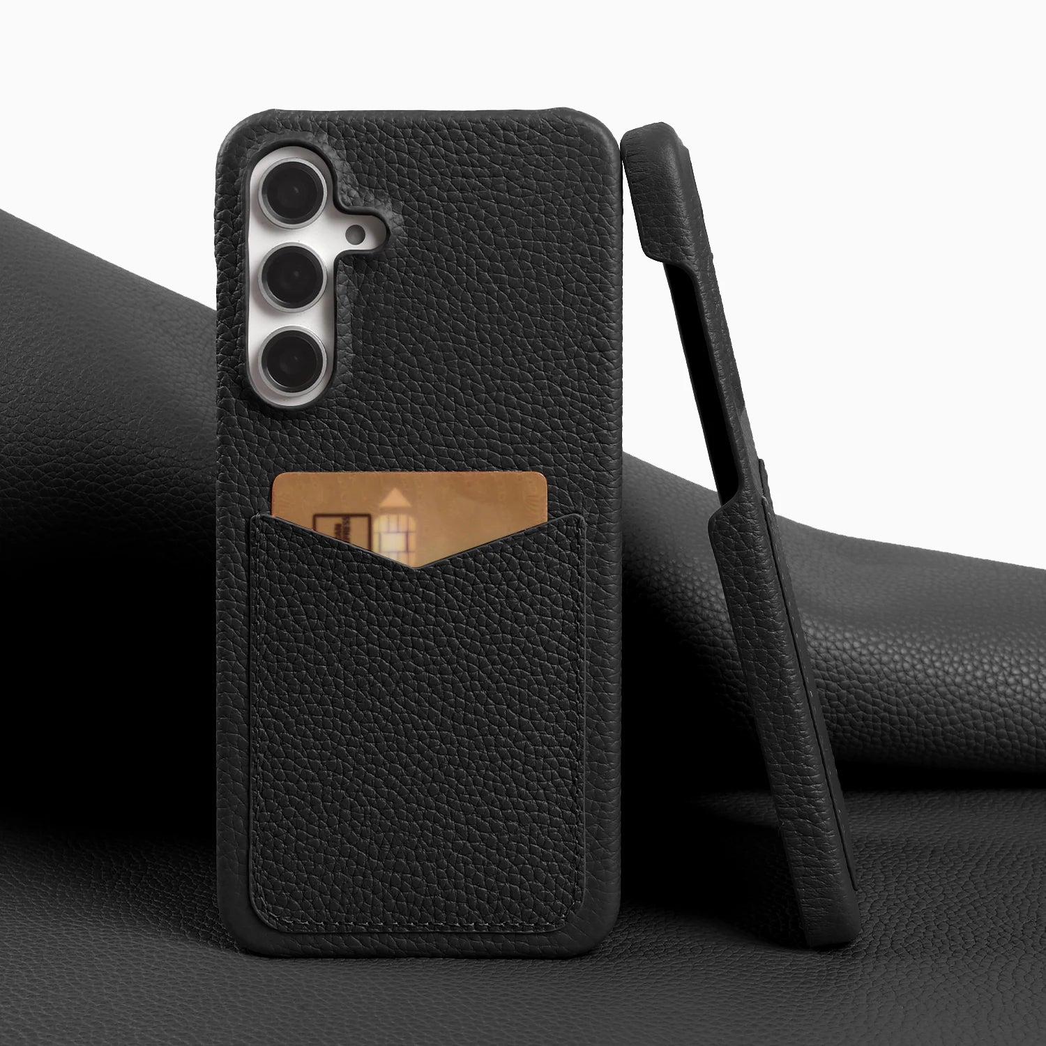 Premium Card Slot Genuine Leather Case For Samsung Galaxy S25 FE Ultra S24 Plus S23 S22 S21 Phone Back Cover Case Coque Funda