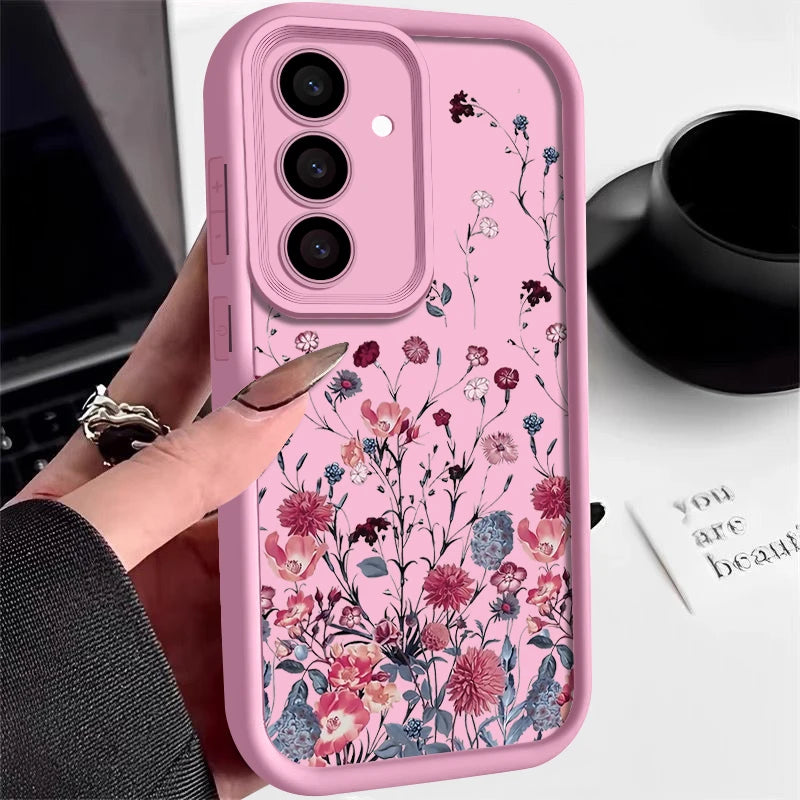 Flower Case For Samsung Galaxy S24 S23 S22 Ultra S21 S20 FE A36 A53 A16 A34 A15 A35 A54 A55 5G A56 S25 S26 A17 A27 A37 A57 Cover