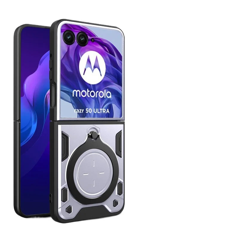 Heavy Duty Protective Magnetic Cover For Motorola Moto Razr 70 60 50 40 Ultra Razr+ 2026 2025 2024 Case With Ring Holder Stand