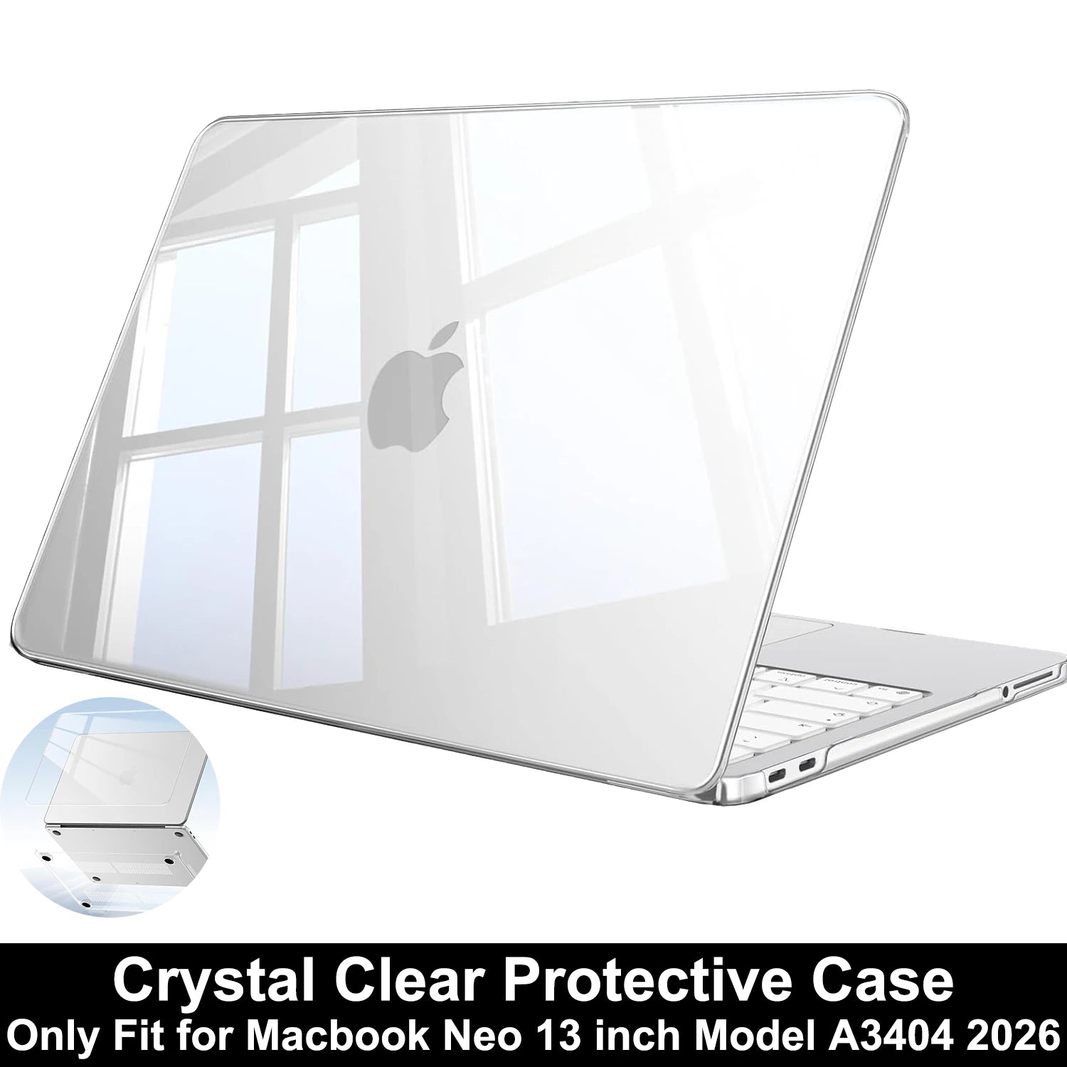 Case For MacBook Neo 13 Inch A3404 (2026 Release) - Protective Ultra-Thin High Transparency Snap On Cover For A18 Pro Chip