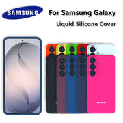 For Samsung Galaxy S26 S25 S24 S23 S22 Plus S26 Ultra S25 FE EDGE Case Soft Liquid Silicone Shockproof Phone Back Cover