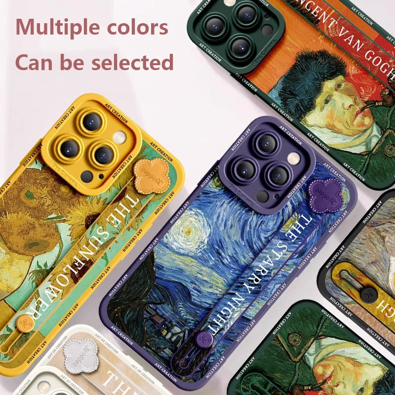 Luxurious Wrist Band Bracket Phone Case Applicable Iphone16 11 12 13 14  15 Pro Max Mini 7 8 Plus Xr Xs Max Anti-fall Silicone S