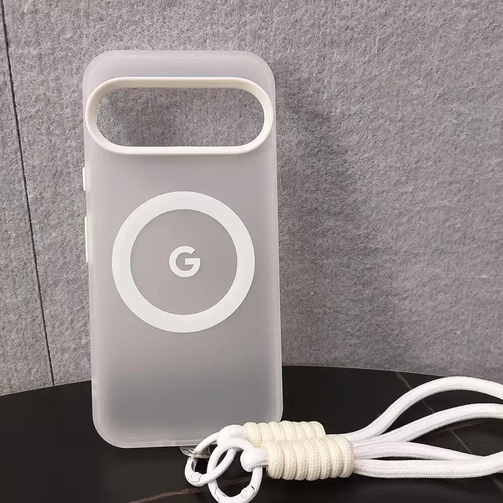 Matte for Magsafe Hand Wrist Strap Case for Google Pixel 10 9 Pro XL 8 9A 8A Magnetic Lanyard Candy Color Shockproof Cover