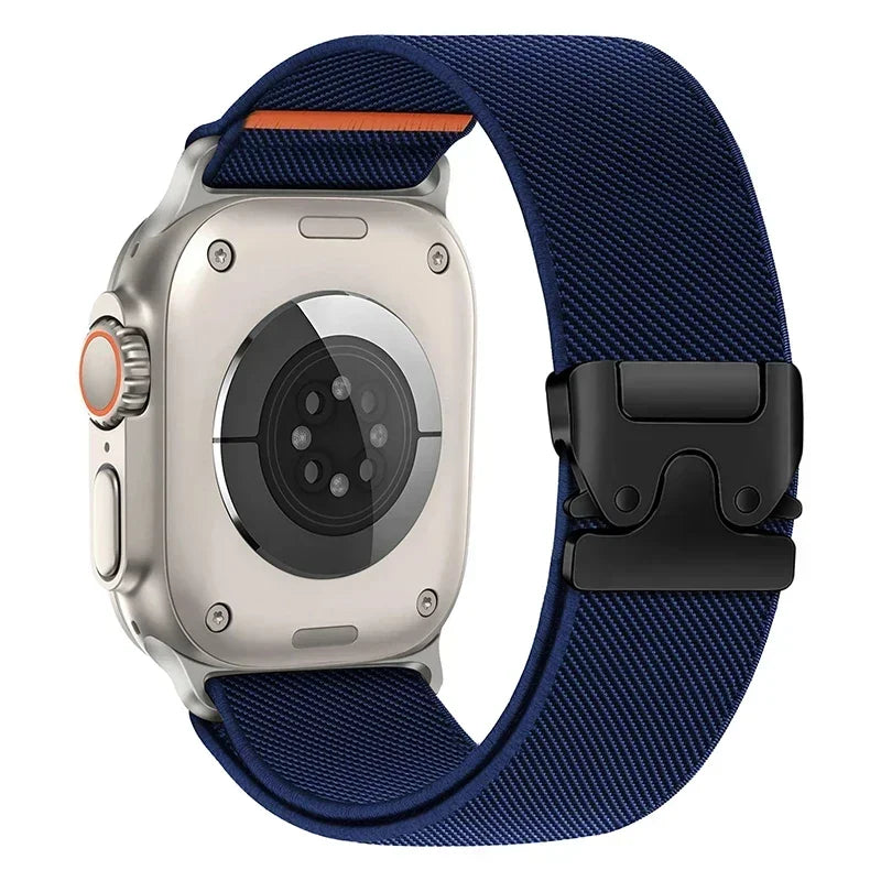 Elastic Nylon Strap for Apple Watch band Ultra 2 49mm 46-42-45mm 41-44mm parachute buckle Bracelet IWatch Series 10 9 8 7 6 SE