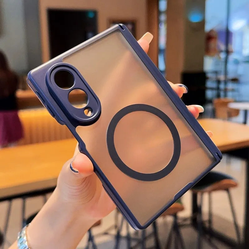 Luxury Matte Skin Feel Hinge Protection for Magsafe Case for Samsung Galaxy Z Fold 8 Wide  7 6 5 Fold8 Ultra Shockproof Cover