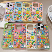 New cartoon Toys Storys Silicone Matte Candy Color 2 in 1 Phone Case for iPhone 17 17e Air 16e 16 15 14 13 Plus 12 11 Pro XR Max