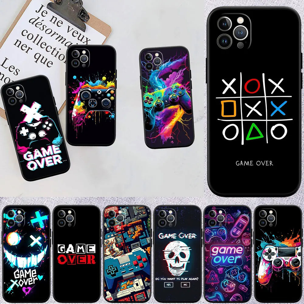 IX16 Game Over New Luxury Phone Case for iPhone SE X XS XR 16E 11 Pro Max 8 7 6 6s Plus