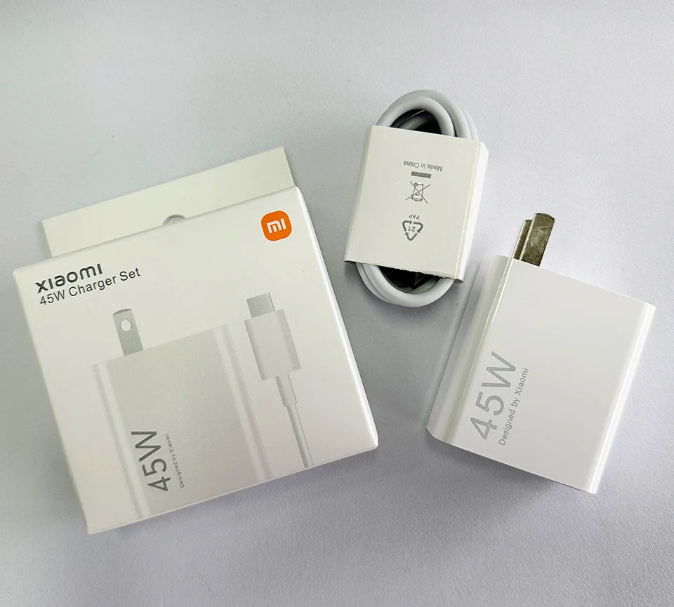 Oirginal XIAOMI 45W Charger Type C Turbo Charge Fast Charging Adapter Redmi Note 15 14 13 12 11 X Pro 10t Poco M7 X7 K40 Pad 6