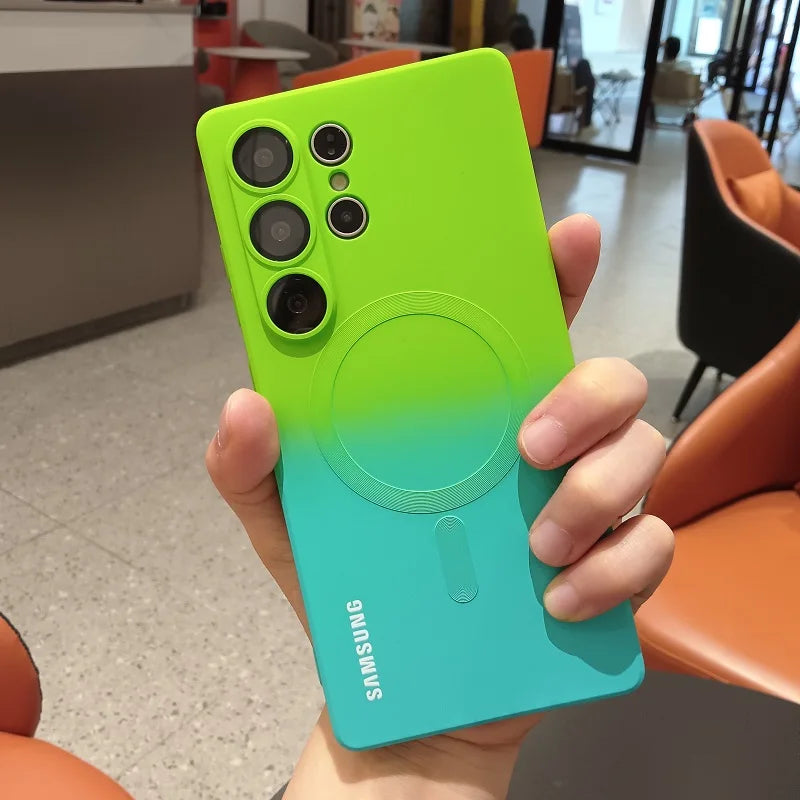 Comes With Lens Film Gradient Color Case For Samsung Galaxy S26 S25 FE S24 S23 S22 S21 S20 Ultra Plus S20 FE Soft Silicone Cover