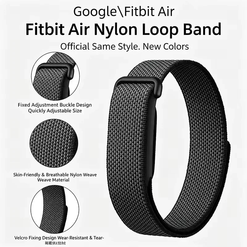 Sport Nylon Braided Watch Strap For Google Fitbit Air Replacement Strap Loop Bracelet Breathable Band Wristband For Fitbit Air