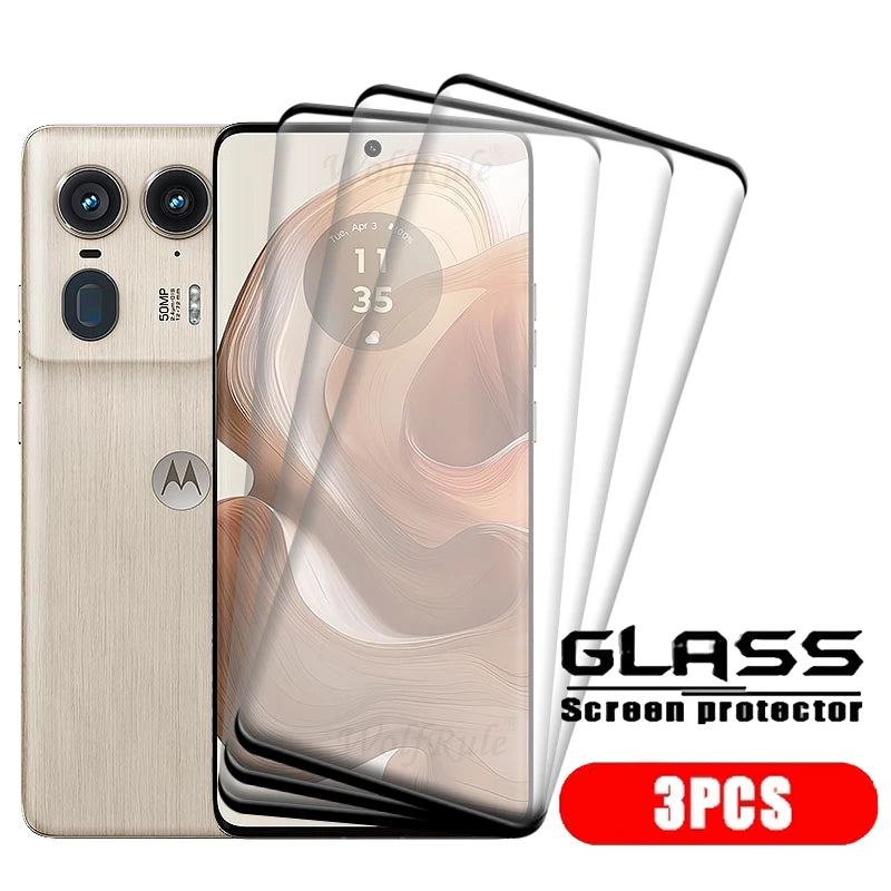 1/2/3/4 PCS For Moto Edge 50 Ultra Glass Motorola Edge 50 Ultra Glass 9H Full Cover Curved Screen Protector Moto Edge 50 Ultra