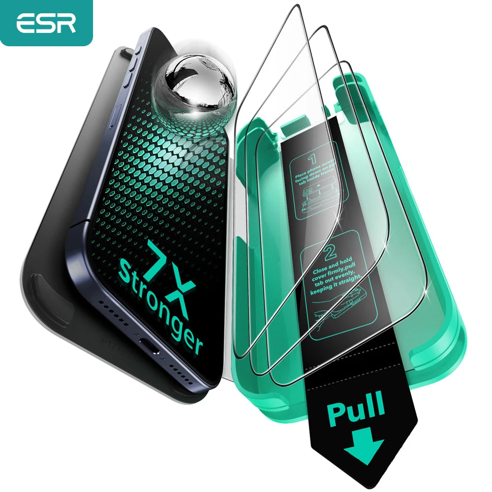 ESR 9H+ Glass for iPhone 17 Pro Max/17 Series Screen Protector Armorite Ultra-Tough Tempered Glass Film for iPhone 17 Pro