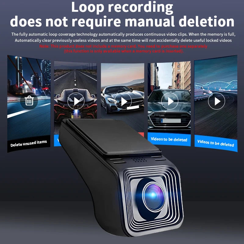 ADAS USB Car DVR Dash Cam 1080P HD for Android Navigation 170° Wide Angle ADAS Intelligent Assistance Driving Recorder
