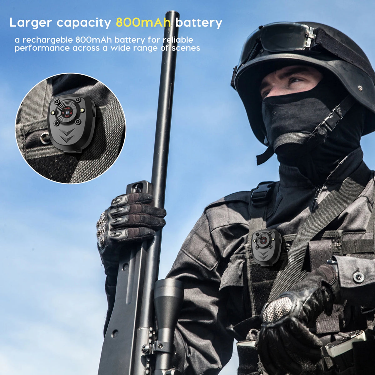 POVCAN Mini Body Camera Video Recorder Built-in Memory Card  Night Vision IR & Loop Record HD 1080P 4-6 HR Battery Life Wear