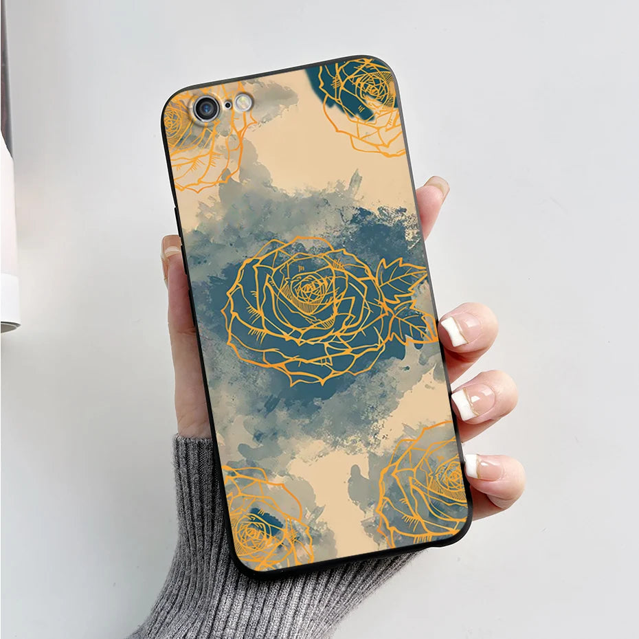 Stylish Painted Cover For iPhone 6 6S Plus Case iPhone6 6S Plus Cover Silicone Soft Phone Back Case For Apple iPhone 6 6S Coque