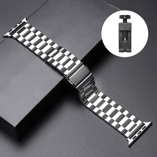 Stainless Steel Strap For Apple Watch Ultra 4 3 2 49 45 41 40 46 38 42 44mm Metal band Bracelet For iWatch Series SE 11 12 9 8 7