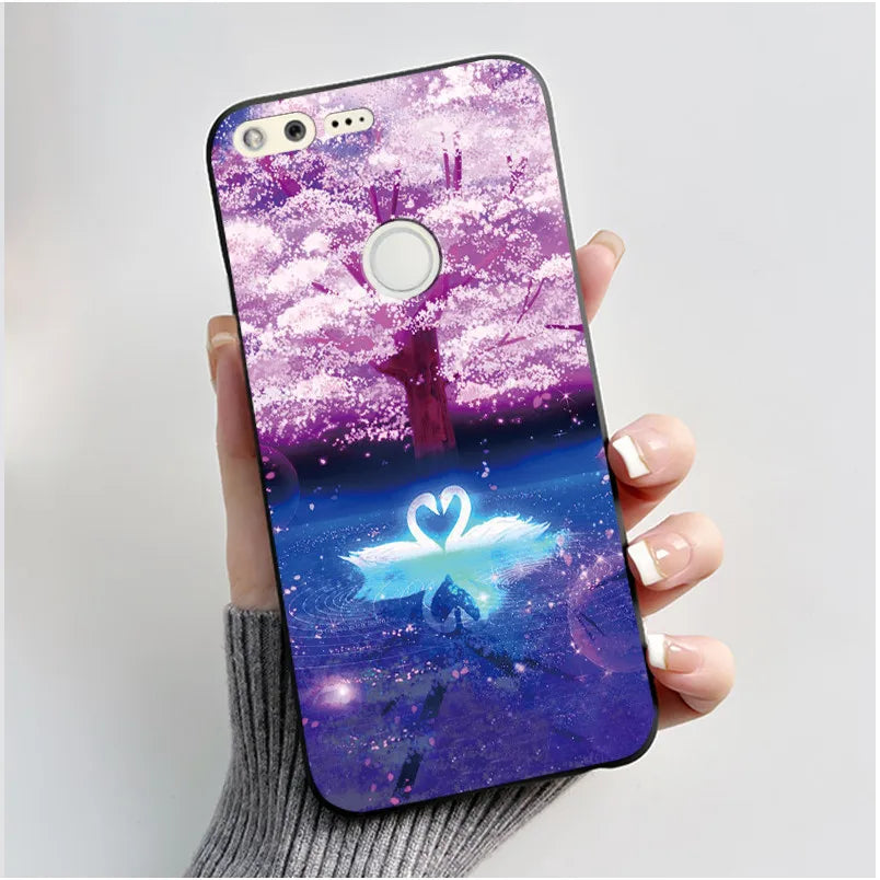 For Google Pixel 1 Case Aesthetic Cute Cat Shockproof Silicone TPU Soft Back Cover for Google Pixel 1 Pixel1 XL Phone Case Coque