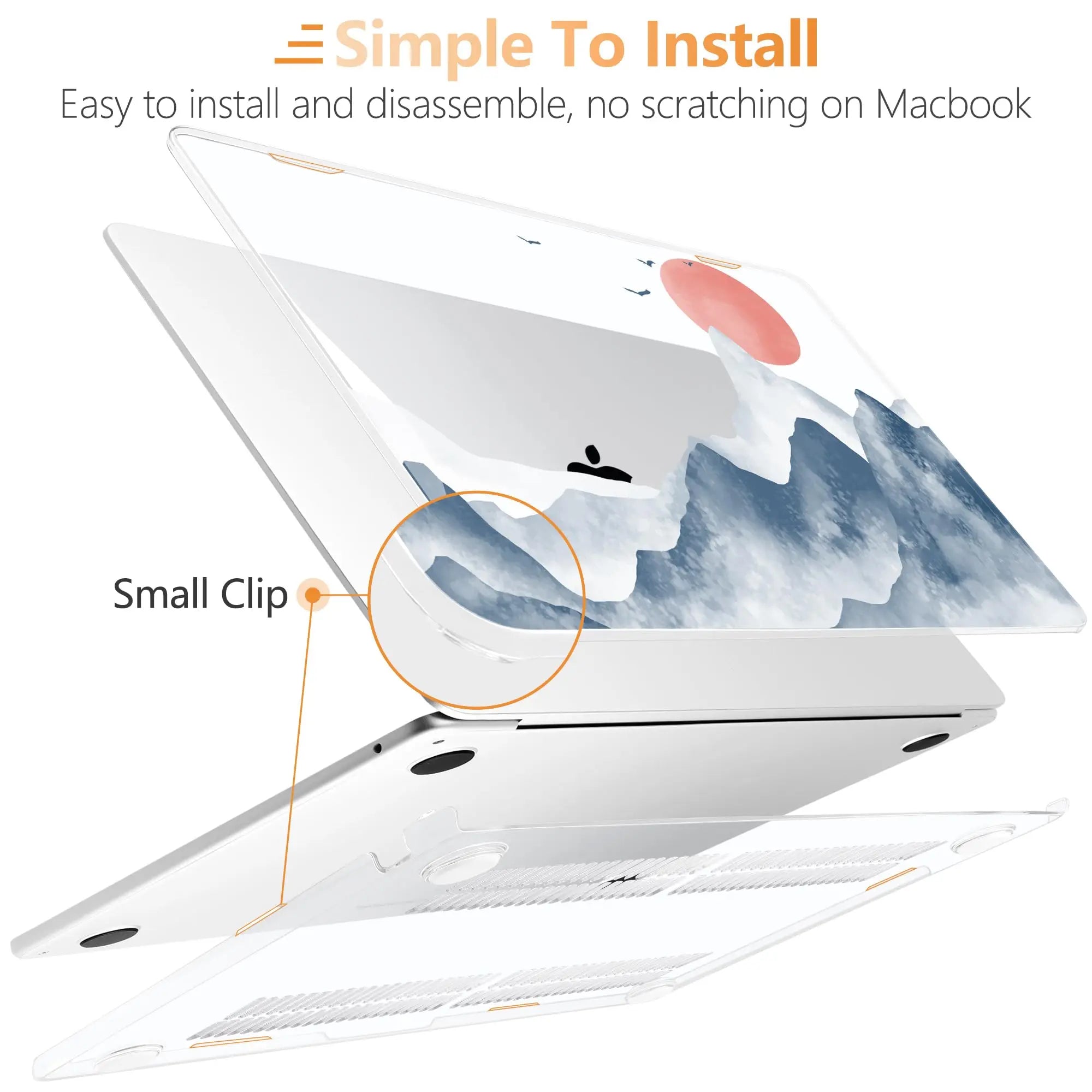 Creative Laptop Case For Macbook Neo 2026 Air13.3 A2337 Pro13.3 A2338 Pro14 A3112 Air13.6 A3113 Air15 Transparent Hard Shell