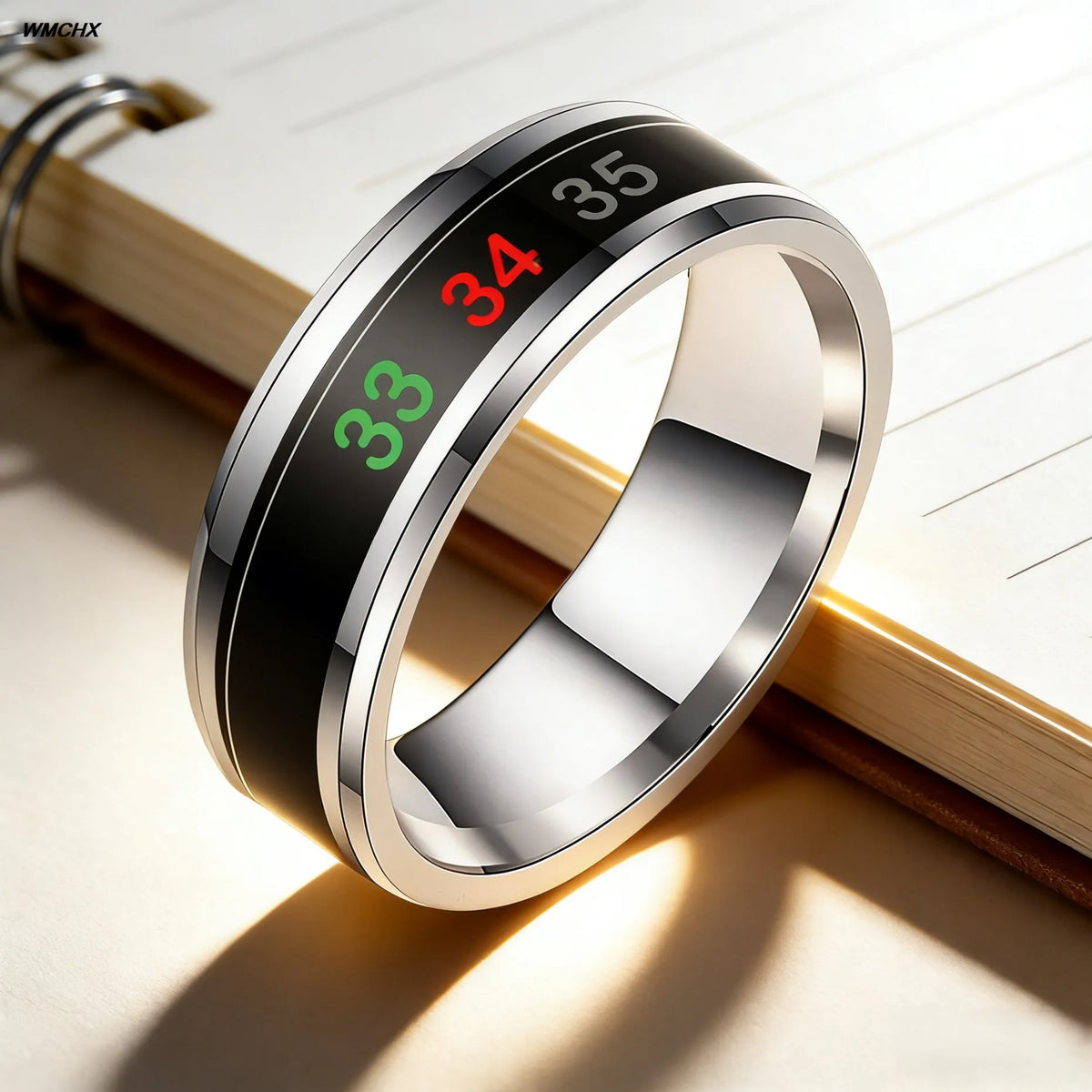 Smart Stainless Steel Multifunctional Ring for Couple Mood Feeling Intelligent Temperature Sensitive Rings Waterproof Jewelry