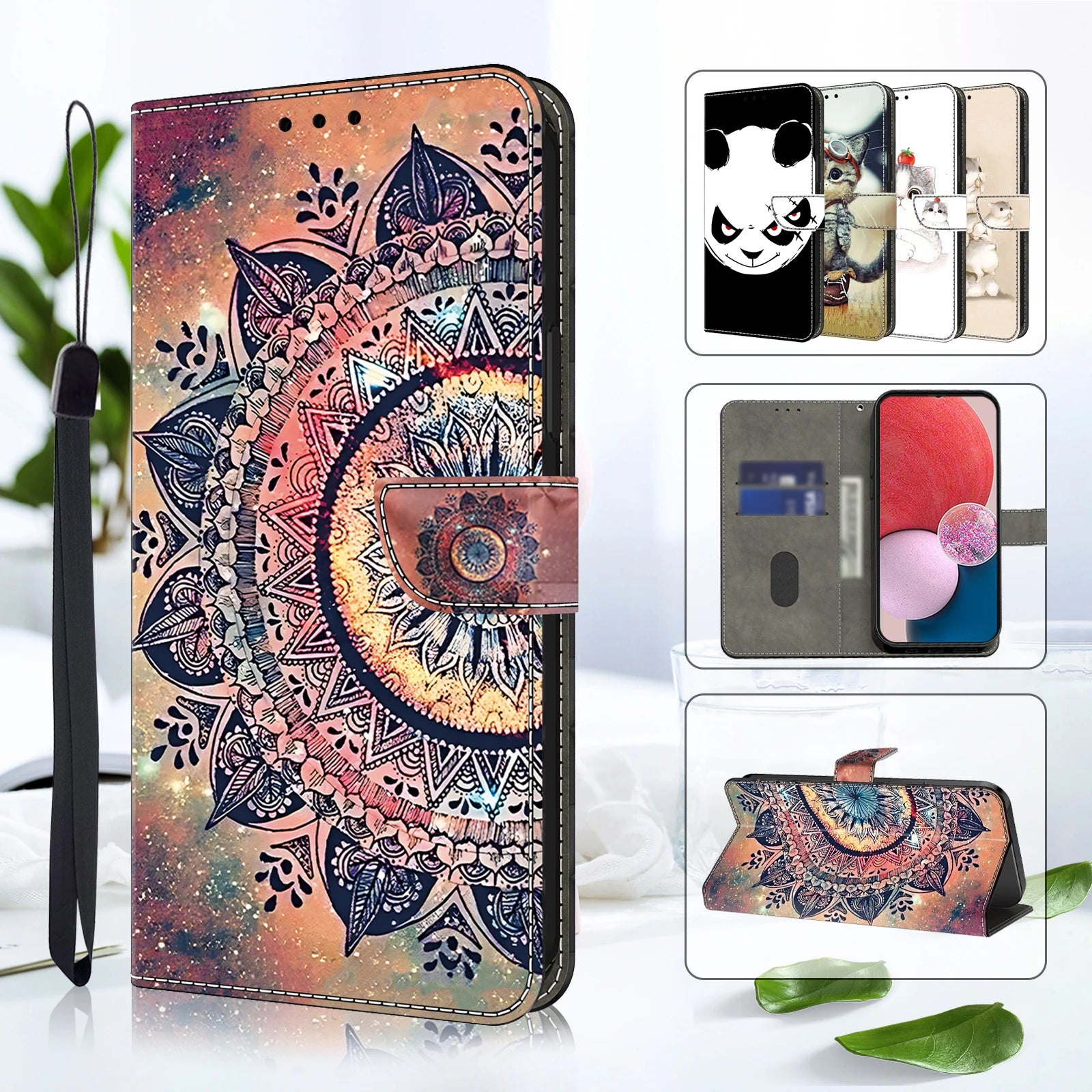 3D Magnetic Flip Leather Wallet Case For iPhone 17 16 15 14 13 12 11 X Xr Xs 8 7 6 6s Se2 Se3 2022/20 Mini Air Plus Pro Max