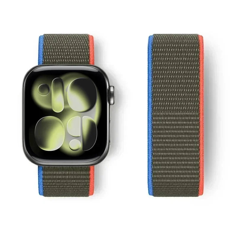 Nylon Loop Strap for Apple Watch Band 46mm 40 44 45mm 41mm  Breathable Bracelet for IWatch Series 11 10 9 8 7 Ultra3 2 49mm band