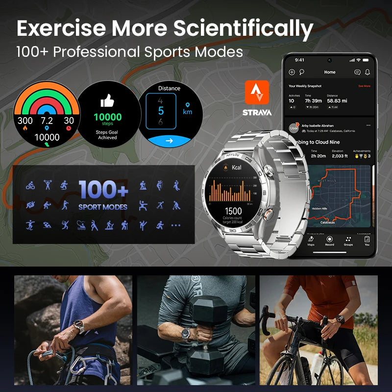 HAYLOU Solar 5 Voice Calling Smartwatch 1.58'' AMOLED Display 60Hz Smart Watch 24H Health Monitoring Sports Smartwatch for Men