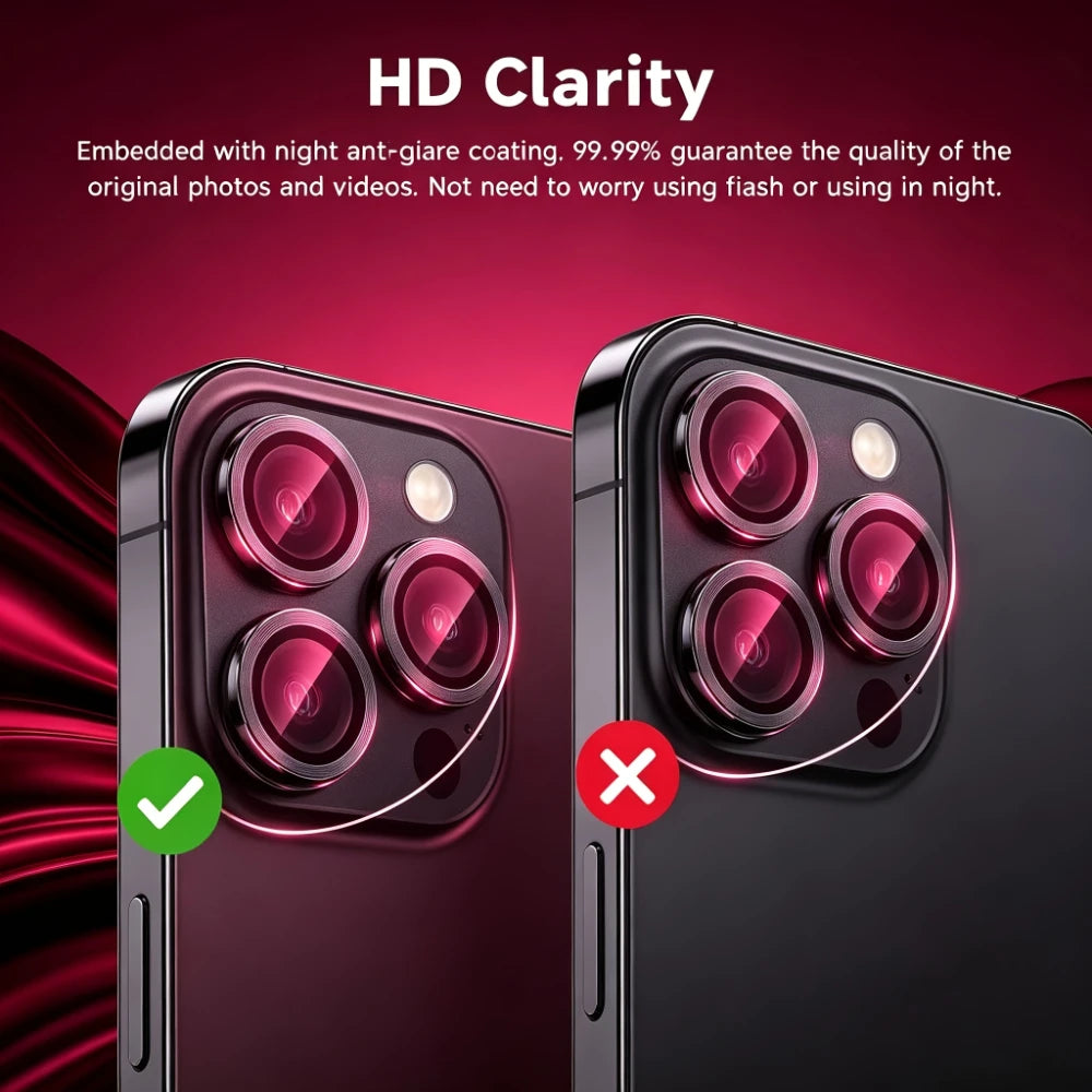 NNBILI 10pcs CD Pattern Eagle Eye Camera Lens Protector Film for iPhone 18 Pro,18 Pro Max 17 Pro Max HD Separate Lens Protector