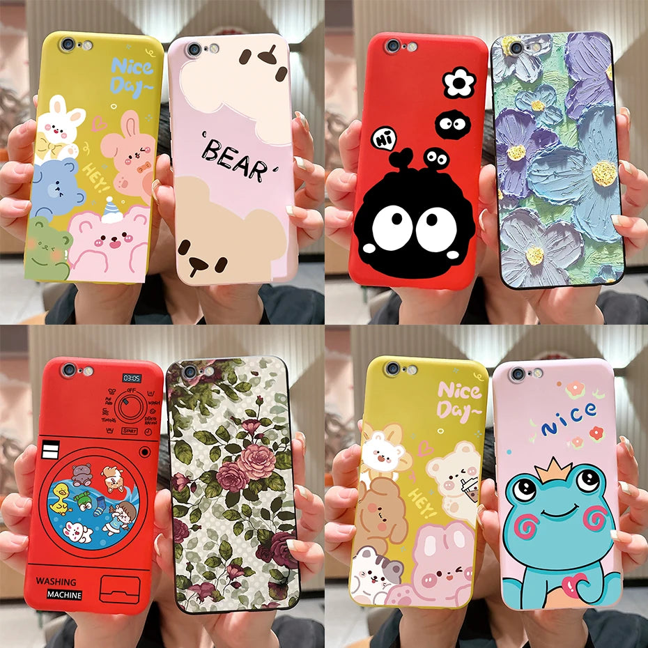 Stylish Painted Cover For iPhone 6 6S Plus Case iPhone6 6S Plus Cover Silicone Soft Phone Back Case For Apple iPhone 6 6S Coque