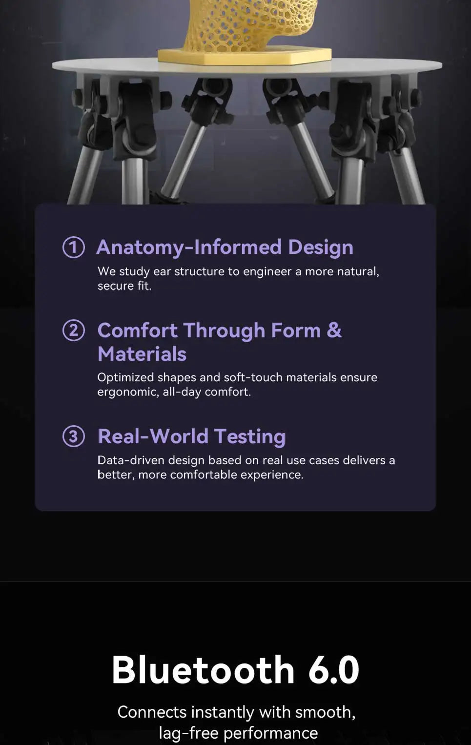 1More Open Ear Bluetooth Earbuds Wireless Ear Clip S21 Bluetooth 6.0 LDAC Wireless Hi-Res Audio Earphones IPX5 26H Battery Life
