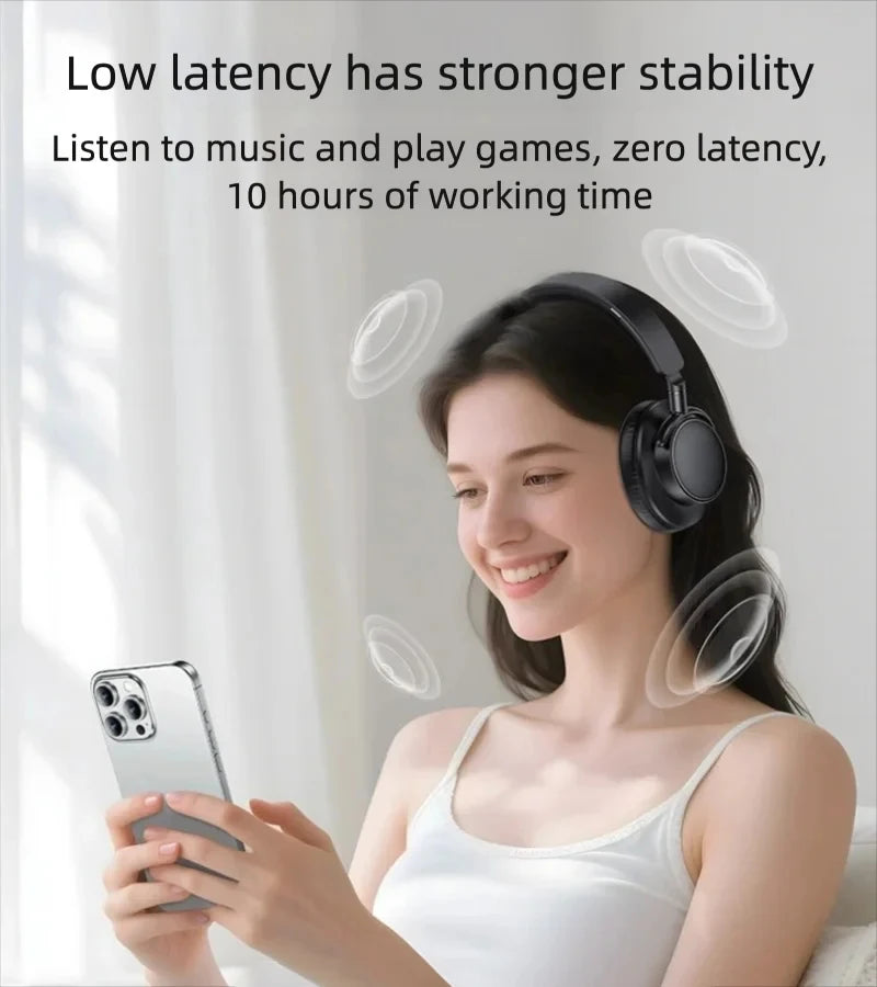 Choice BT08 HiFi Bluetooth Headphones 45dB ANC Wireless Earphone 95% Noise Reduction Immersive Over Ear Headset 10H Playtime