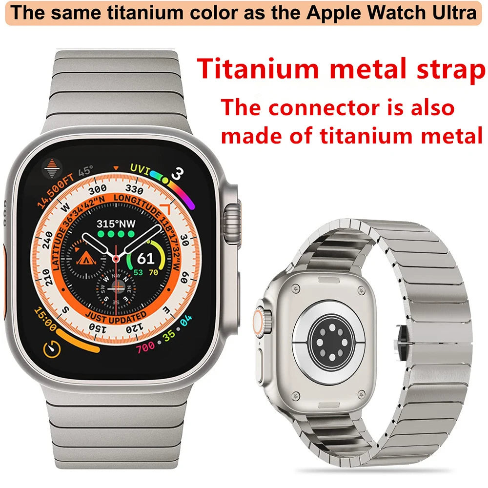 Metal Band For Apple Watch 46mm Strap Stainless Steel Watchband For Iwatch Series 12 11 10 Ultra 49mm 42/44/45mm Business Correa
