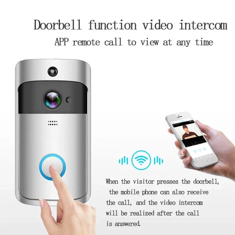 720P HD Smart Home Wireless WIFI Doorbell Camera Security Video Intercom IR Night Vision AC Battery Operated House Doorbell New