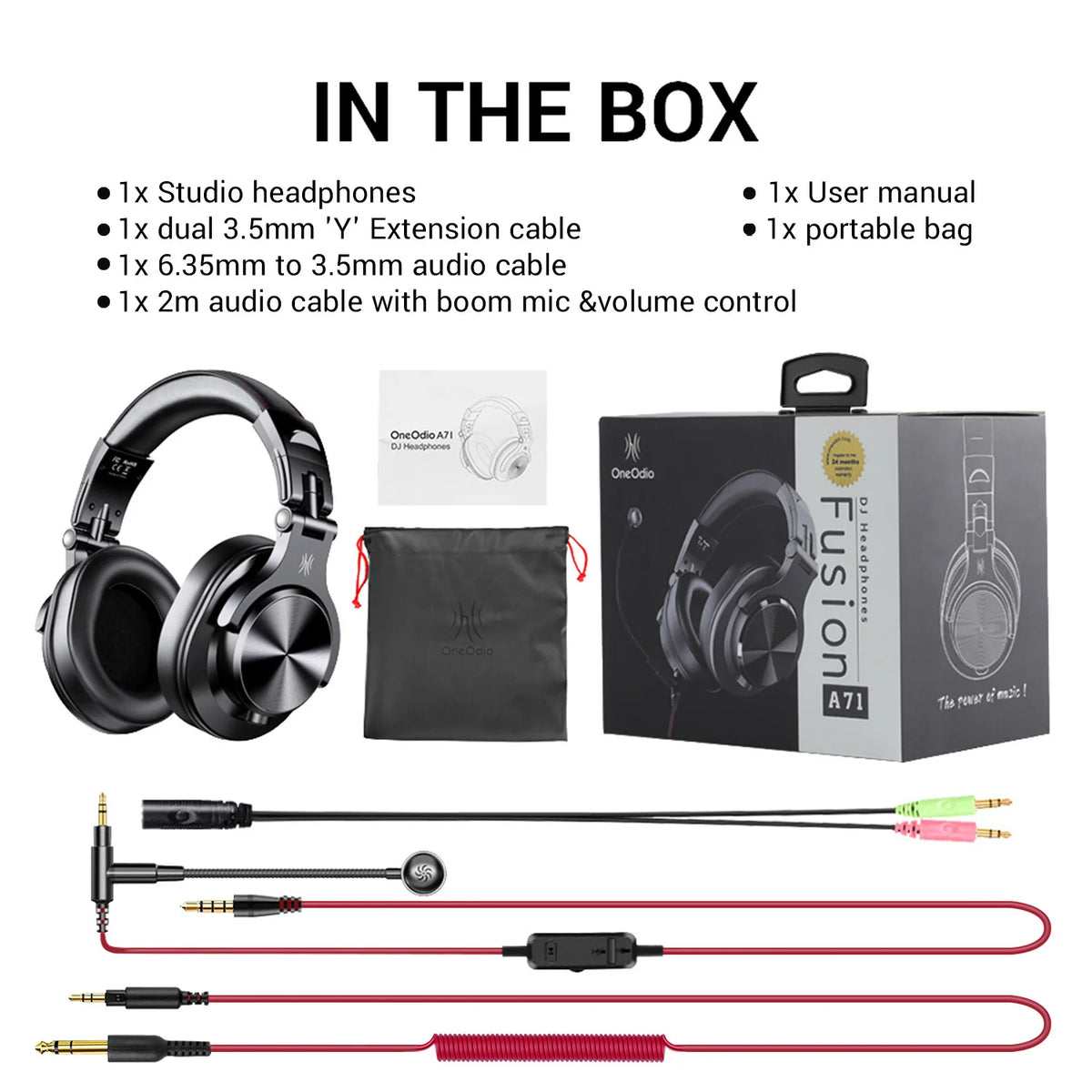 Oneodio A71M Gaming Headset Studio DJ Headphones Stereo Over Ear Wired Headphone With Boom Microphone For PC PS4 Xbox One Gamer
