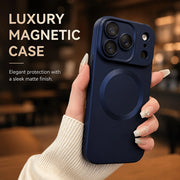 Premium Metallic Sheen Magnetic Phone Case for Iphone 11 12 13 17 Pro Max 15 16 14 Plus Camera Lens Protector Back
