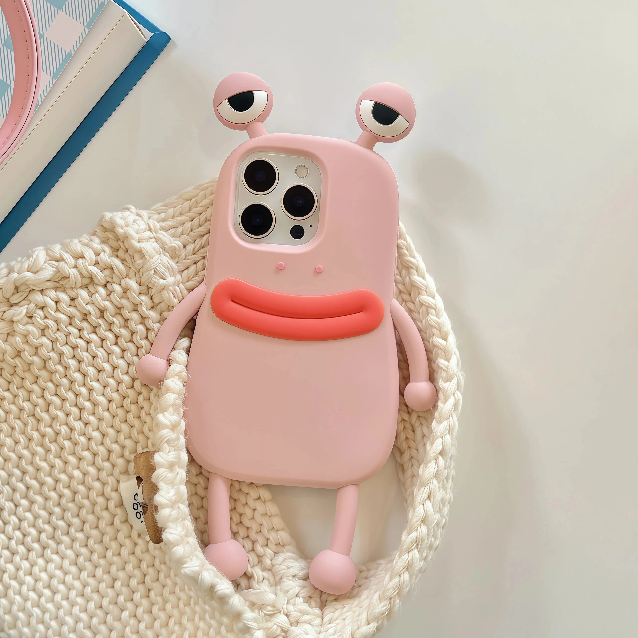 Lovely Frog 3D Cartoon Phone Case for iPhone 17 16 15 14 13 12 11 Pro Max iPhone X XS XR iPhone 6 7 8 Plus Soft Silicone Cover