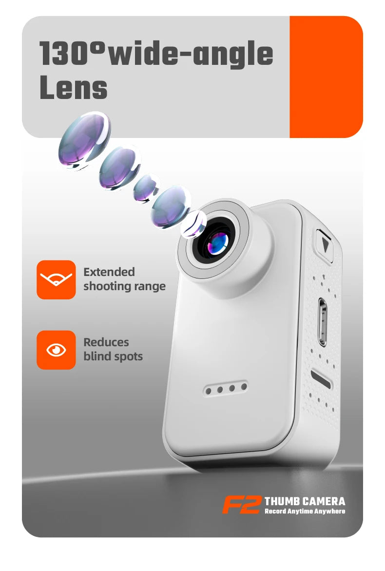 Magnetic Thumb Camera 1080P Body Camera For Outdoor Action Vlog 1920x1080P Video Recorder Ideal For Cycling Hiking And Walking