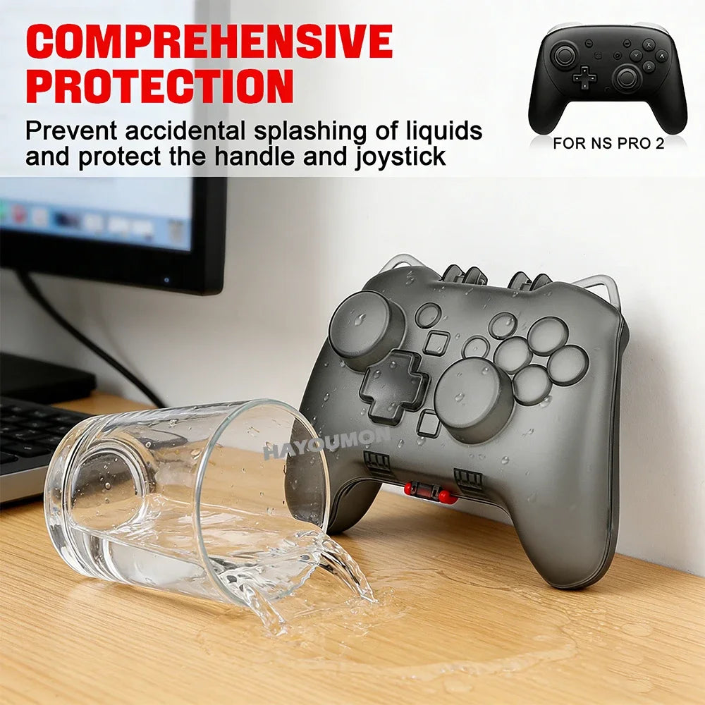 For Switch 2 Scratch & Shock Protection Transparent Protective Case For Switch 2 Pro Controller Hard Protector Cover Accessories