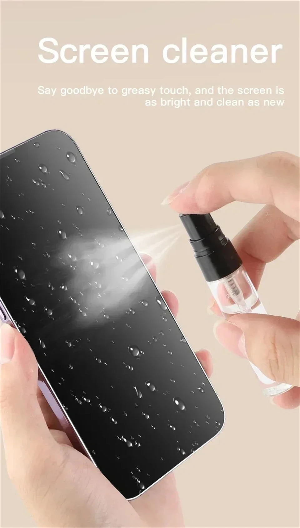 mobile phones cleaning kit are suitable for cleaning dust and stains on screens of mobile phones, cameras, laptops, tablets, etc
