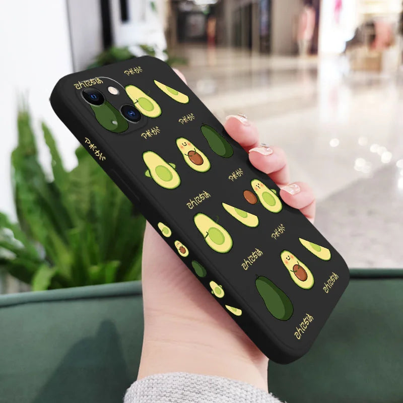 Avocado Family Phone Case For iPhone 17 Air 16 16E 15 14 13 12 11 Pro Max Mini X XR XS MAX 7 Plus 6 6S Plus Cover