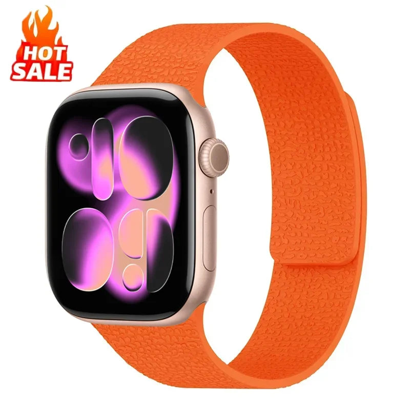 2025 New silicone magnetic strap for Apple Watch ultra2-3 49mm 45/42/46/40/41mm sport bracelet series 11 10 9 8 7 6 5 4 SE Band