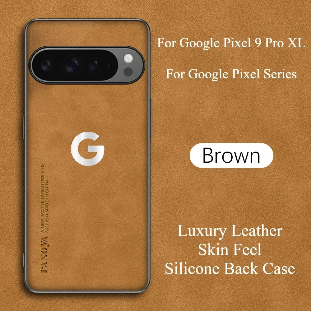 Luxury Sheepskin Leather Full-cover Phone Case For Google Pixel 11 Pro XL 10A 9A 10 9 8A 7A 6A Pro PU+TPU Edge Shockproof Cover
