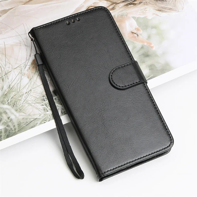 Leather Case For Samsung Galaxy S25FE S25 Edge S25 Ultra S24 S23 S22 S21 S20 FE S10 S9 S8 S7 Funda Flip Wallet Cover Book Case