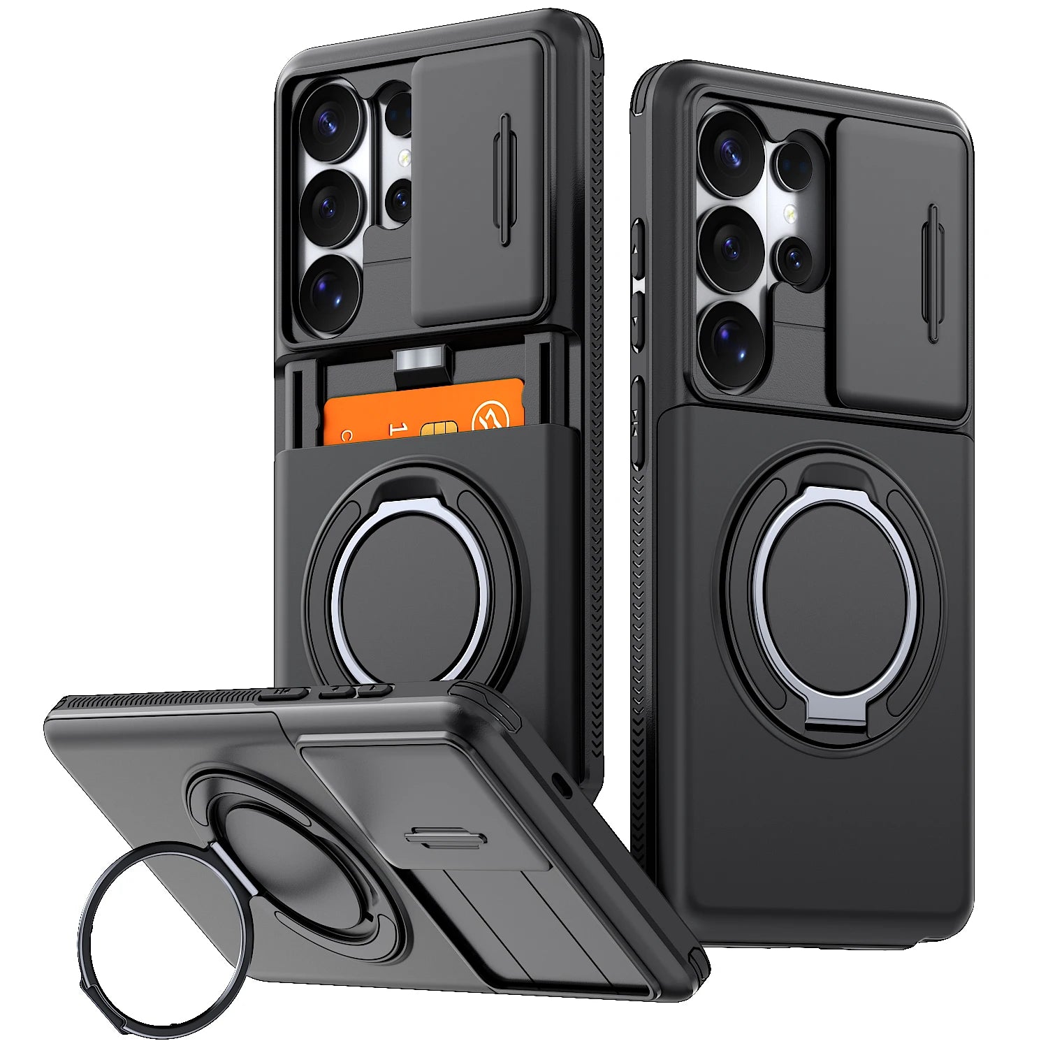 Hard Slide Lens Protector Fashion Case for Samsung Galaxy S26 Ultra S25 FE S24 Plus S22 S23 Ultra Back Covers