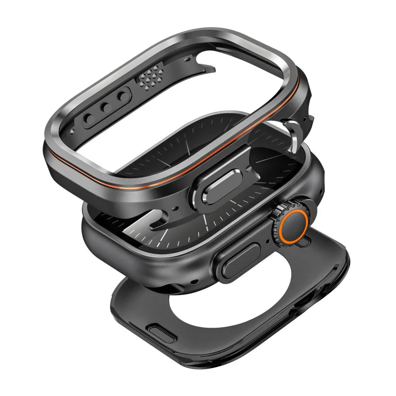 Luxury Titanium Case For Apple Watch 49mm Metal Alloy Armor Drop Resistant Protector Cover Hard Bumper For iWatch Ultra 1 2 3