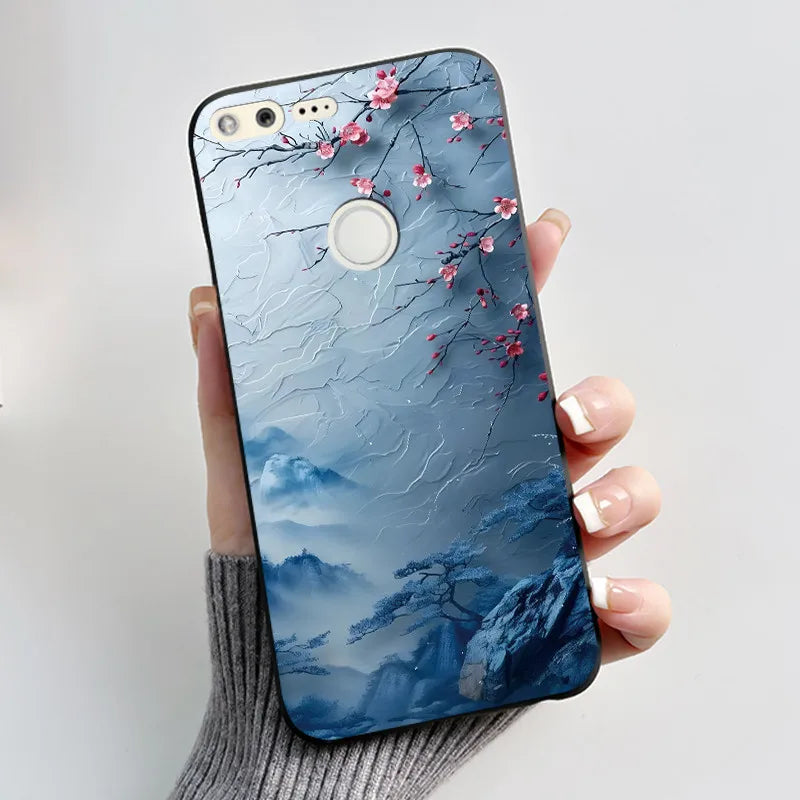 For Google Pixel 1 Case Aesthetic Cute Cat Shockproof Silicone TPU Soft Back Cover for Google Pixel 1 Pixel1 XL Phone Case Coque